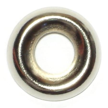 Midwest Fastener Countersunk Washer, Fits Bolt Size #10 , Brass Nickel Plated Finish, 30 PK 61856